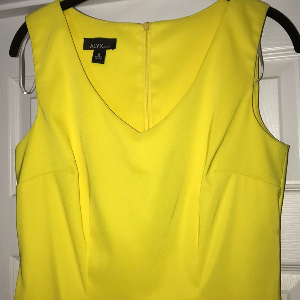 Alyx bright yellow sheath dress 6